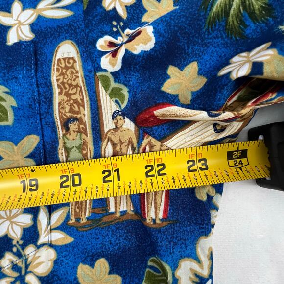 EXCELLENT of HAWAII 100% Cotton Hawaiian Shirt with Surfboards, Surfers Men's L - Picture 8 of 9